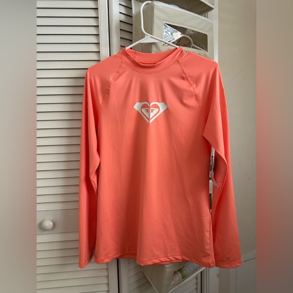 Roxy Tops - Roxy Peach Rashgaurd Long-sleeve Top